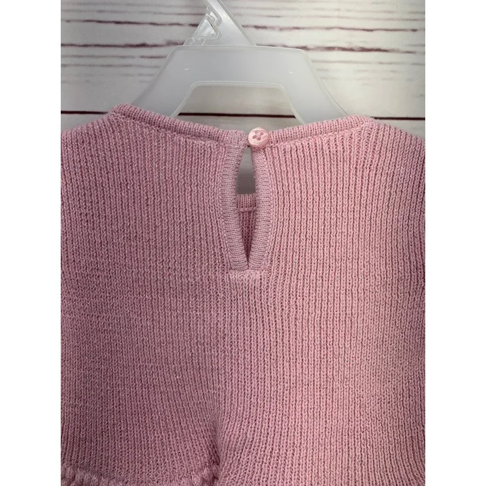 First Impressions 3-6‎ month long sleeve knit pink bow sweater dress